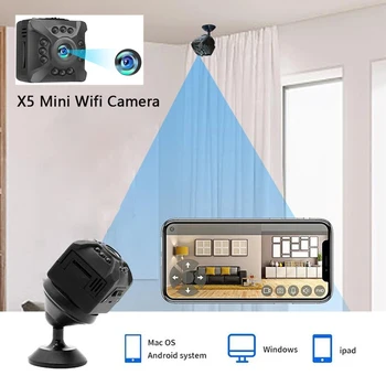 X5 Mini Wifi Камера ночного видения 1080P HD, камера видеонаблюдения в режиме реального времени, Беспроводная радионяня