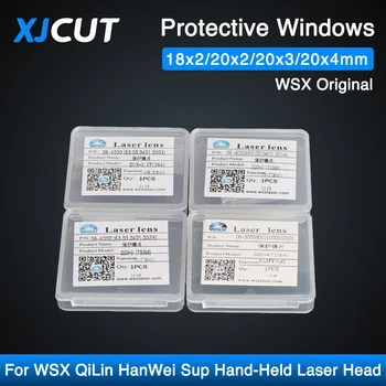 XJCUT WSX Оригинальные Защитные Стекла 18x2/20x2/20x3/20x4 мм Оптические Линзы для Ручной Лазерной Сварочной Головки WSX QiLin HanWei Sup