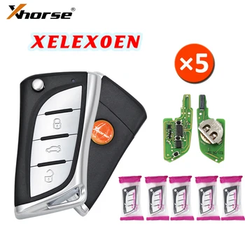 Xhorse XELEX0EN VVDI Super Remote с чипом XT27A01 XT27A66 Работает для VVDI2/VVDI Key Tool Max Английская Версия B Type 5 шт./лот