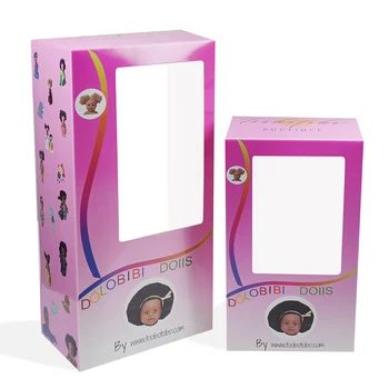 customizd design Изготовленная на заказ Дешевая коробка для упаковки гофрированных кукол с печатью CMYK с окном из ПВХ