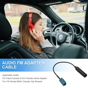 Автомобильный аудиокабель 12V FM-кабель-адаптер Мини-автомагнитолы Кабель-адаптер антенны Radio Fakra Линия адаптера антенны для Chrysler Jeep Renault