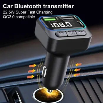 Автомобильный передатчик Blue Tooth Универсальный адаптер быстрого FM-радио для автомобильной стереосистемы, совместимый с Blue tooth, Громкая связь, двойное USB-зарядное устройство