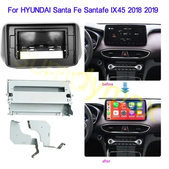 Автомобильный радиоприемник Android Frame Kit, Лицевая панель для HYUNDAI Santa Fe Santafe IX45 2018-2020, 10,1-дюймовые аудиосистемы с большим экраном