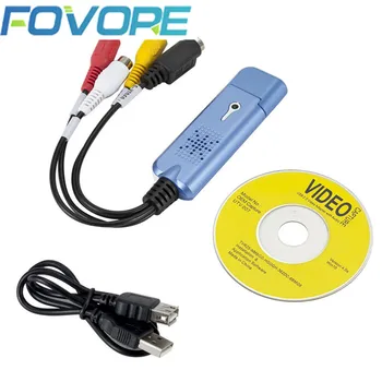 Адаптер USB 2.0 для захвата аудио-видео, конвертер карт захвата VHS DVD DVR TV Поддержка Win 10 Для MAC IOS Устройство захвата дисков