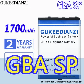 Аккумулятор GUKEEDIANZI большой емкости GBA SP 1700 мАч для цифровых аккумуляторов Nintendo Gameboy Advance GBASP