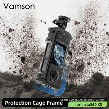 Аксессуары Vamson для Insta360 X3 Защитная рамка-кейдж для камеры Insta360 X3 Аксессуары для защитной оболочки из алюминиевого сплава