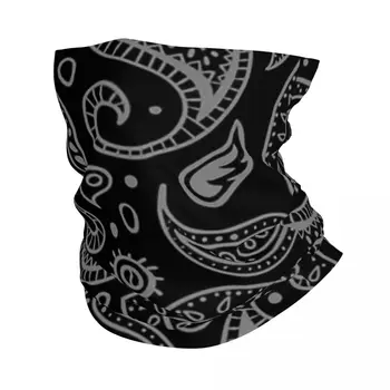 Бандана с рисунком Пейсли Бандана Шейный платок с принтом Шарф-накидка Теплая Маска для лица Спорт на открытом воздухе Унисекс Для взрослых Можно стирать
