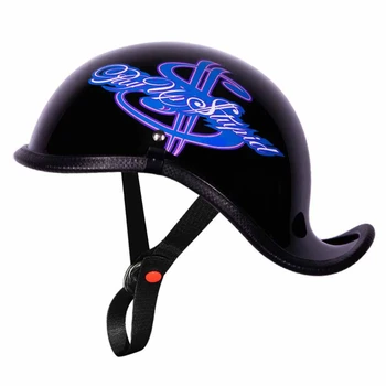 Бейсболка Шлем Мотоциклетные Ретро шлемы Летние с открытым лицом для скутера Cruiser Chopper Для женщин Мужчин E
