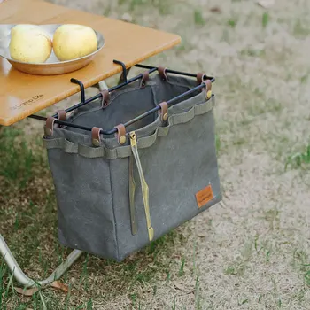 Боковая сумка для хранения пикника на открытом воздухе, простая установка, подвесная сумка для посуды на столе в кемпинге