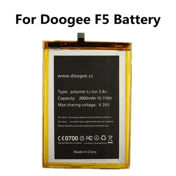 В наличии Новый 100% оригинальный аккумулятор F5 2660 мАч для DOOGEE F5 Запасные части для смарт-мобильного телефона Резервные батареи