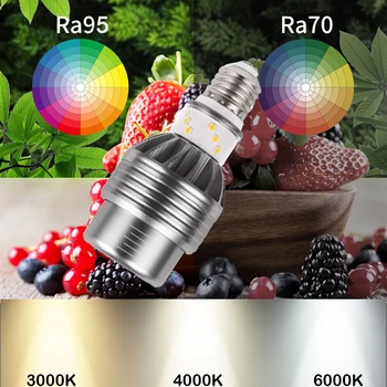 ВЫСОКИЙ CRI RA95 High Brightness 12W 850lm-1050lm 2700K AC220V COB LED Zoom Spotlight Лампа Накаливания для Фотосъемки Домашней комнаты