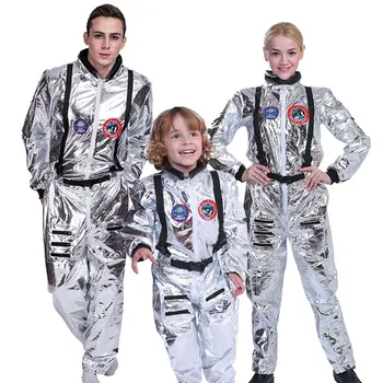 Взрослый детский космический костюм для групповой вечеринки, комбинезон астронавта, карнавальный костюм на Хэллоуин, забавный костюм для сценической вечеринки