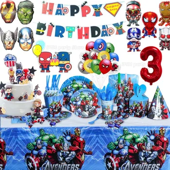 Воздушный шар MARVEL Super Hero, Человек-паук, Воздушные шары из алюминиевой фольги, украшение для детского дня рождения, Мстители, Железный Человек, принадлежности для вечеринок