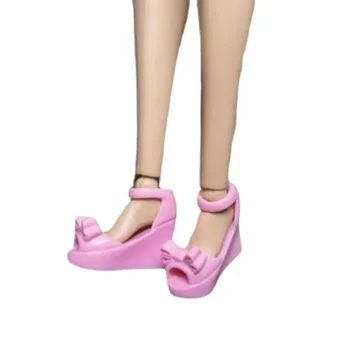 Высококачественная классическая обувь YJ12-A, босоножки на плоской подошве, босоножки на высоком каблуке, забавный выбор аксессуаров для кукол Barbiie в масштабе 1/6
