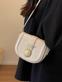 Высококачественная текстурная нишевая дизайнерская сумка 2023 новая женская сумка популярная сумка-мессенджер мини-седельная сумка