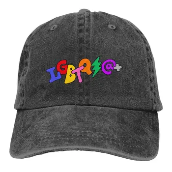 Выстиранная мужская бейсболка LGBTQ + кепки-бейсболки для дальнобойщиков, шляпа для папы, шляпы для гольфа LGBT Pride