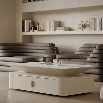 Гостиная, чай, ноутбук, диван, приставной столик Nordic Center, Белый кофейный диван, обеденный стол Muebles De La Sala, Промышленная мебель
