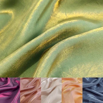 Градиентное цветное стекло, шелковая атласная ткань, ручной пошив для рубашек и платьев, фоновая ткань для свадебной вечеринки Y007