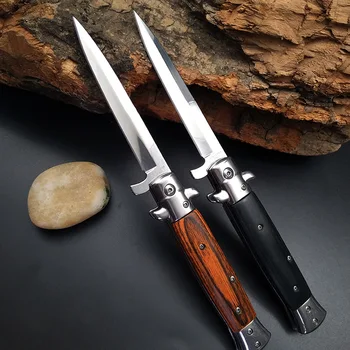 Дамасский нож 440C Titanium, Уличный Тактический Походный нож, Охотничий нож для выживания, Карманный Складной нож с лезвием, Портативные Ножи, Инструменты