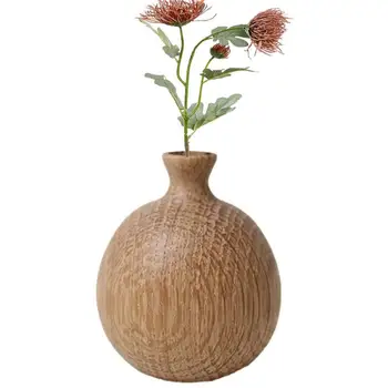 Декор деревянной вазы Натуральное украшение для домашней подставки Маленькая И изящная Декоративная Ваза для званых обедов домашних праздников и