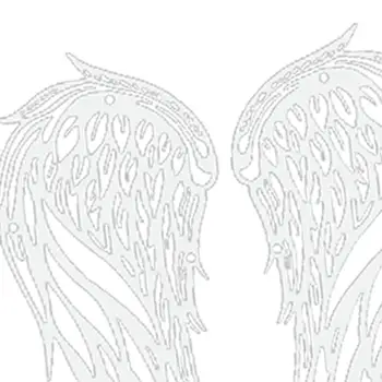 Деревенская пара статуэток в виде крыла Ангела для спальни, поделки для помещений и на открытом воздухе, выгравированные черным цветом