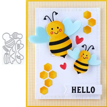 Детали DzIxY Honeybee, металлические штампы для изготовления открыток, наборы штампов для тиснения бумаги, Альбомные поделки 2023 Новые Шаблоны и Трафареты