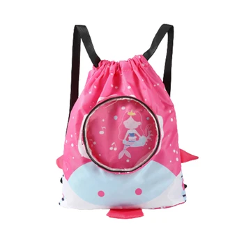 Детская мультяшная сумка для плавания на шнурке, многоцелевая сумка большой емкости, рюкзак для отделения влаги от сухого, пляжные сумки для занятий спортом на открытом воздухе