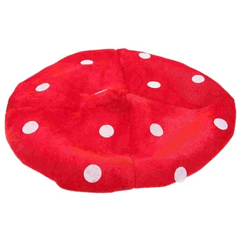 Детская шляпа-гриб, аксессуар для детского праздничного костюма (белый и красный)