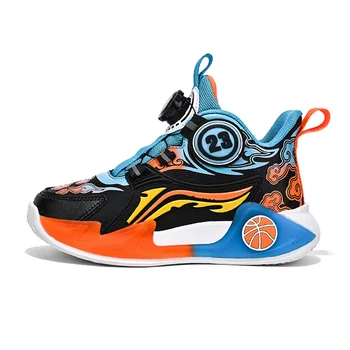 Детские кроссовки Баскетбольная обувь для мальчиков 2023 Новая модная детская повседневная спортивная обувь для мальчиков Школьная обувь для бега Спортивная обувь для тенниса