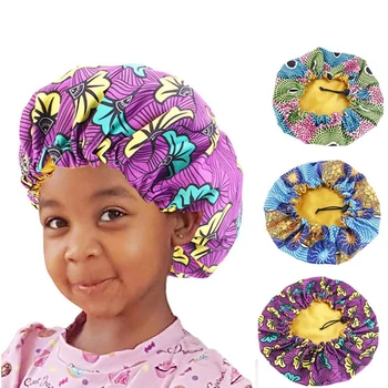 Детские чепчики из ткани с африканским рисунком, женские чепчики с очень большой атласной подкладкой, шляпа для ночного сна, женский тюрбан, шапочка для химиотерапии