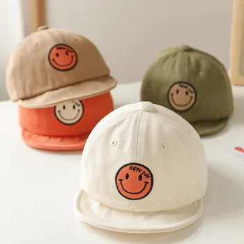 Детские шапочки 2023 Летние Детские хлопчатобумажные кепки с козырьком, милые девочки для малышей, шляпа для мальчиков, Детские Милые бейсболки, Детская Мягкая шляпа от солнца