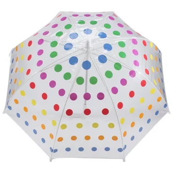 Детский прозрачный зонт с пузырьками, мужские и женские детские зонты, прозрачный модный зонт с длинной ручкой