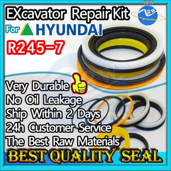 Для Hyundai R245-7 Ремкомплект сальника экскаватора Комплект Для обслуживания тяжелой экскаваторной техники Плавающие Детали для восстановления