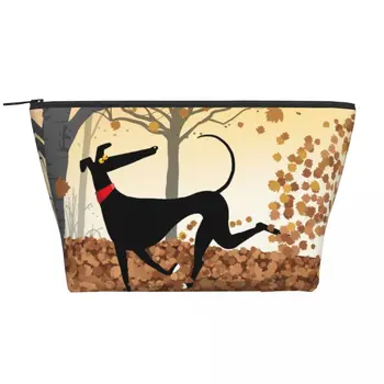 Дорожная сумка для туалетных принадлежностей Autumn Hound Cute Greyhound Whippet Dog Для макияжа Косметический Органайзер для женщин Для хранения косметики Dopp Kit Box