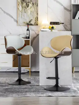 Европейский барный кресельный подъемник, вращающийся барный стул, легкая роскошная семейная стойка регистрации, высокий стул, высокий табурет, простой современный барный стул