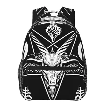 Женский Мужской рюкзак Pentagram Goat Дорожная женская сумка Мужской рюкзак для ноутбука Сумка для книг