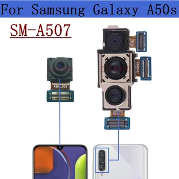 Задняя Фронтальная Камера Для Samsung Galaxy A50s SM-A507F/FN Оригинальное Фронтальное Селфи Широкой Глубины С Обратной Стороны Запасной Модуль Задней Камеры