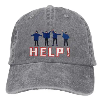 Застиранная мужская бейсболка Help Trucker Snapback Кепки S, шляпа для папы, шляпы для гольфа The Beatle Band