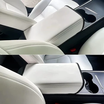 Защитный чехол для автомобильного подлокотника, Центральный подлокотник управления, Аксессуары для салона автомобиля для Tesla Model 3 Model Y 2017 2018 2019- 2023