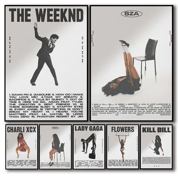 Звезда поп-певицы SZA The Weeknd Обложка Музыкального Альбома Картина Для Комнаты Классическое Искусство Домашний Декор Стен Холст Картина Печать Плакат Подарок