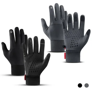 Зимние велосипедные перчатки WOSWEIR, велосипедные перчатки с сенсорным экраном на весь палец, водонепроницаемые, ветрозащитные для катания на лыжах на открытом воздухе