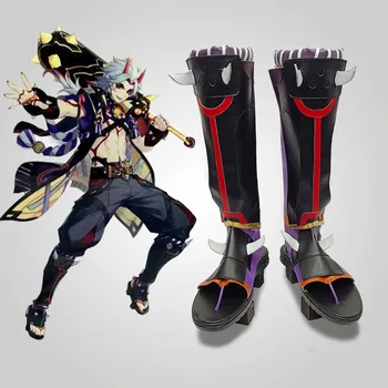 Игровая обувь для косплея Genshin Impact Arataki Itto, аксессуары для костюмов для взрослых на Хэллоуин, изготовленные на заказ