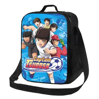 Изготовленная на заказ Японская футбольная манга Captain Tsubasa Lunch Bag, женский кулер, Термоизолированный ланч-бокс для детской школы