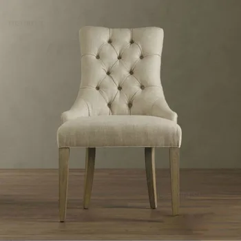 Изготовленные на заказ обеденные стулья для гостиной UniqueNordic Room Кресло с мягкой скандинавской спинкой Минималистичный ресторан из металла и дерева Мебель в скандинавском стиле