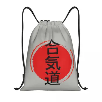 Изготовленные на заказ сумки на шнурке для Айкидо, Мужские И Женские Легкие рюкзаки для хранения японских боевых искусств в спортзале