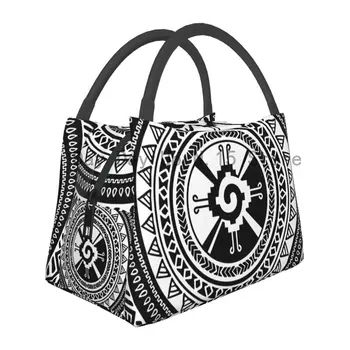 Изготовленные на заказ сумки для ланча с символом майя Хунаб Ку, женские теплые ланч-боксы с изоляцией-охладителем для пикника, кемпинга, работы и путешествий