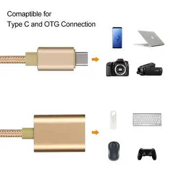 Кабельный адаптер OTG Type C с разъемом USB-Type C для MacBook Tablet Xiaomi Samsung S20 Huawei OTG Data Cable Converter Adapter