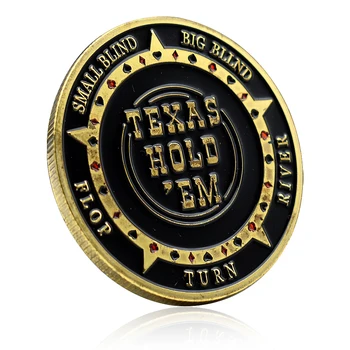 Карта Техасского покера-охранник, Памятная медаль, металлическая монета, сувенирные поделки, украшение для дома