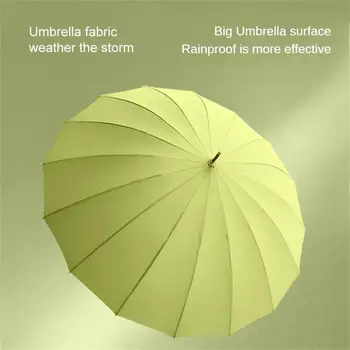 Классический деловой зонт с длинной ручкой из 24 костей для мужчин, винтажный автоматический прямой усиленный зонт для праздничного подарка на День рождения