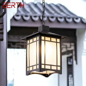 Классический подвесной светильник BERTH в стиле Ретро, современная уличная светодиодная лампа, водонепроницаемая для украшения домашнего коридора